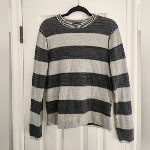 Banana Republic Gray and Black Striped Knit